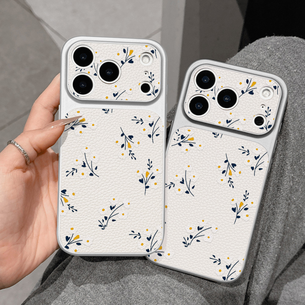 Phone Cases With Camera Cover - Çiçek Desenli Telefon Kılıfı iPhone 17
