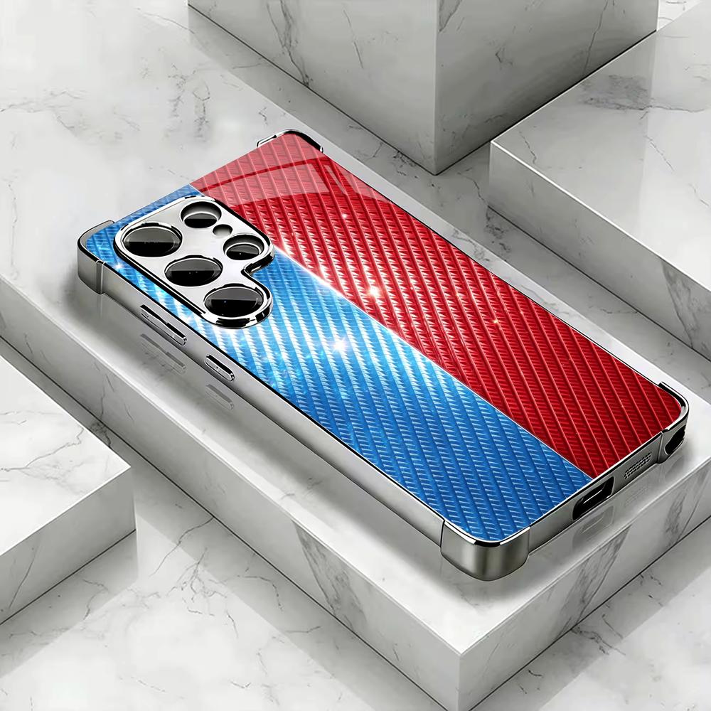 Phone Cases Quad Lock - Kırmızı ve mavi karbon fiber telefon