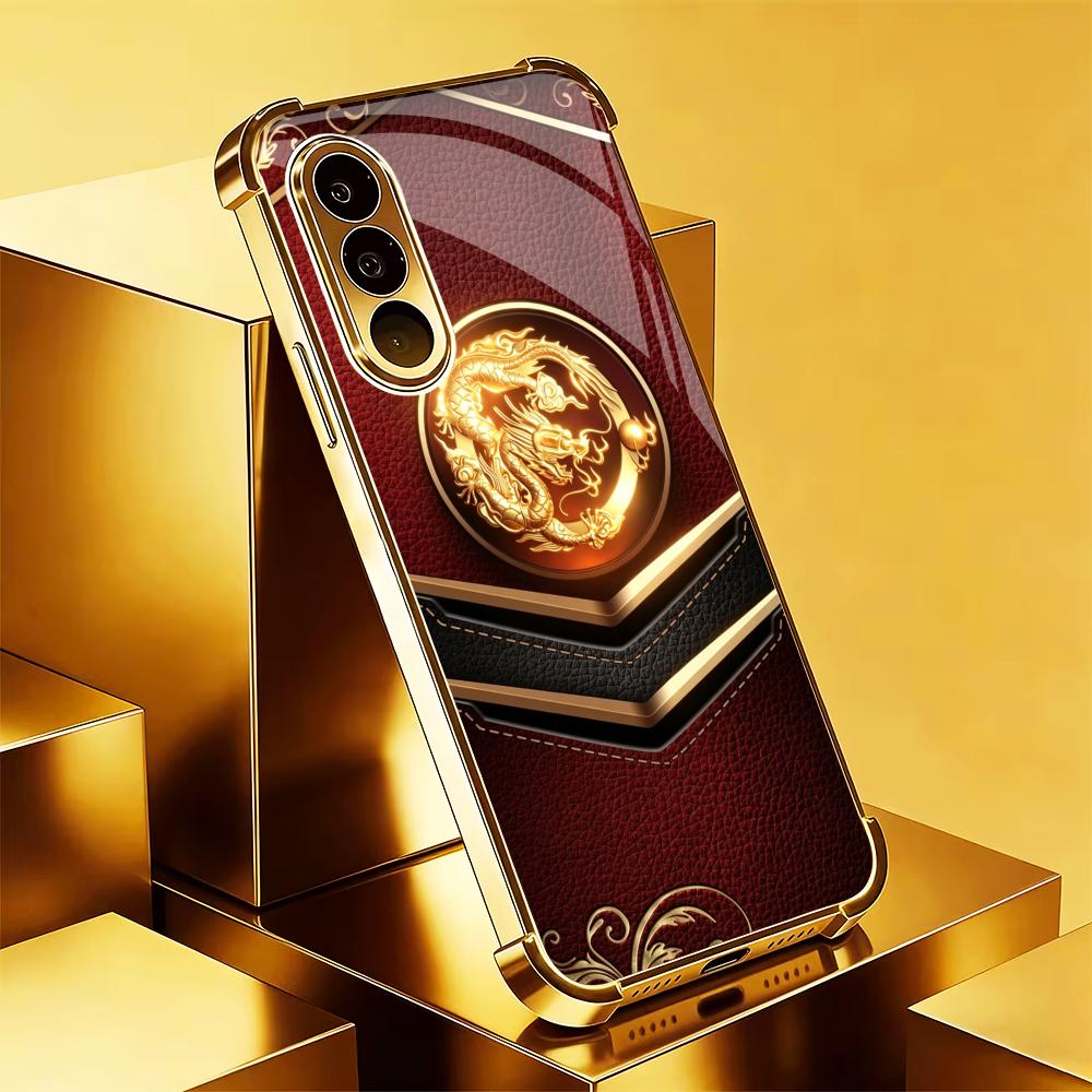 Phone Cases Quad Lock - Lüks ejderha desenli telefon kılıfı s26