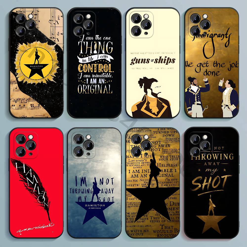 Phone Cases Hamilton - Hamilton Müzikal Şarkı Sözleri Siyah Yumuşak