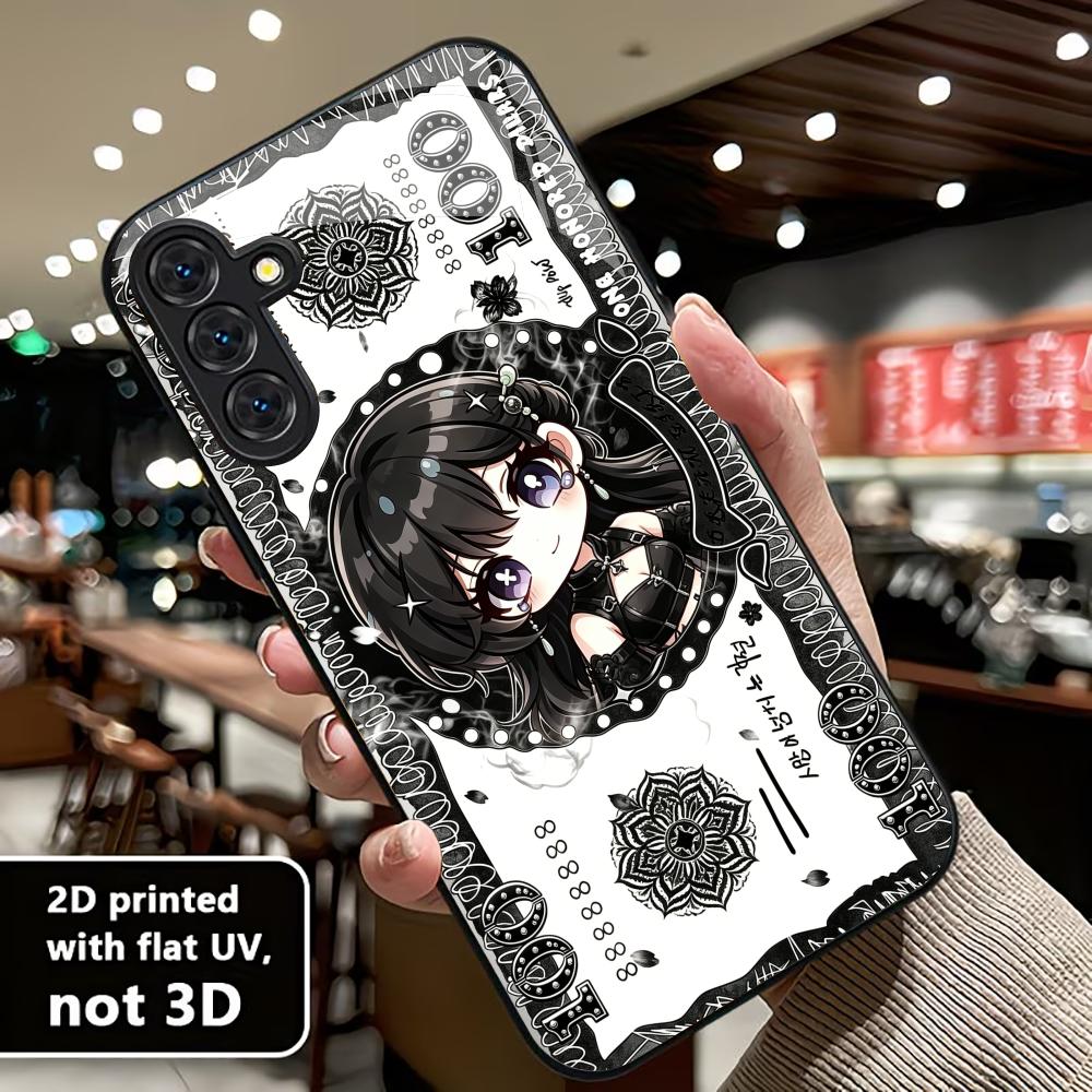Phone Cases Quad Lock - Karikatür kız desenli banknot telefon kılıfı