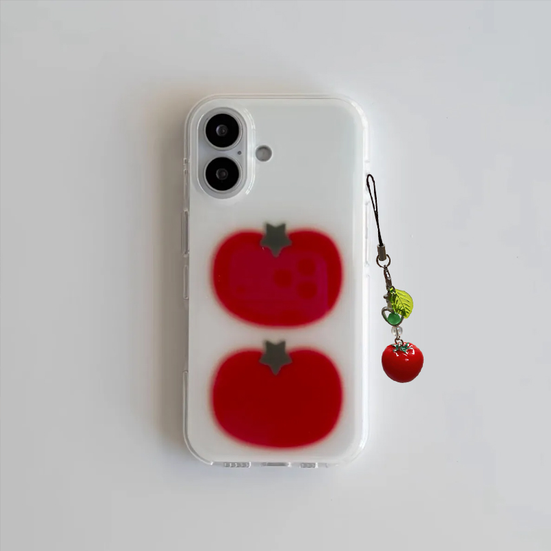 Phone Cases Y2K - Kore Tarzı İki Ted Domates Karikatür