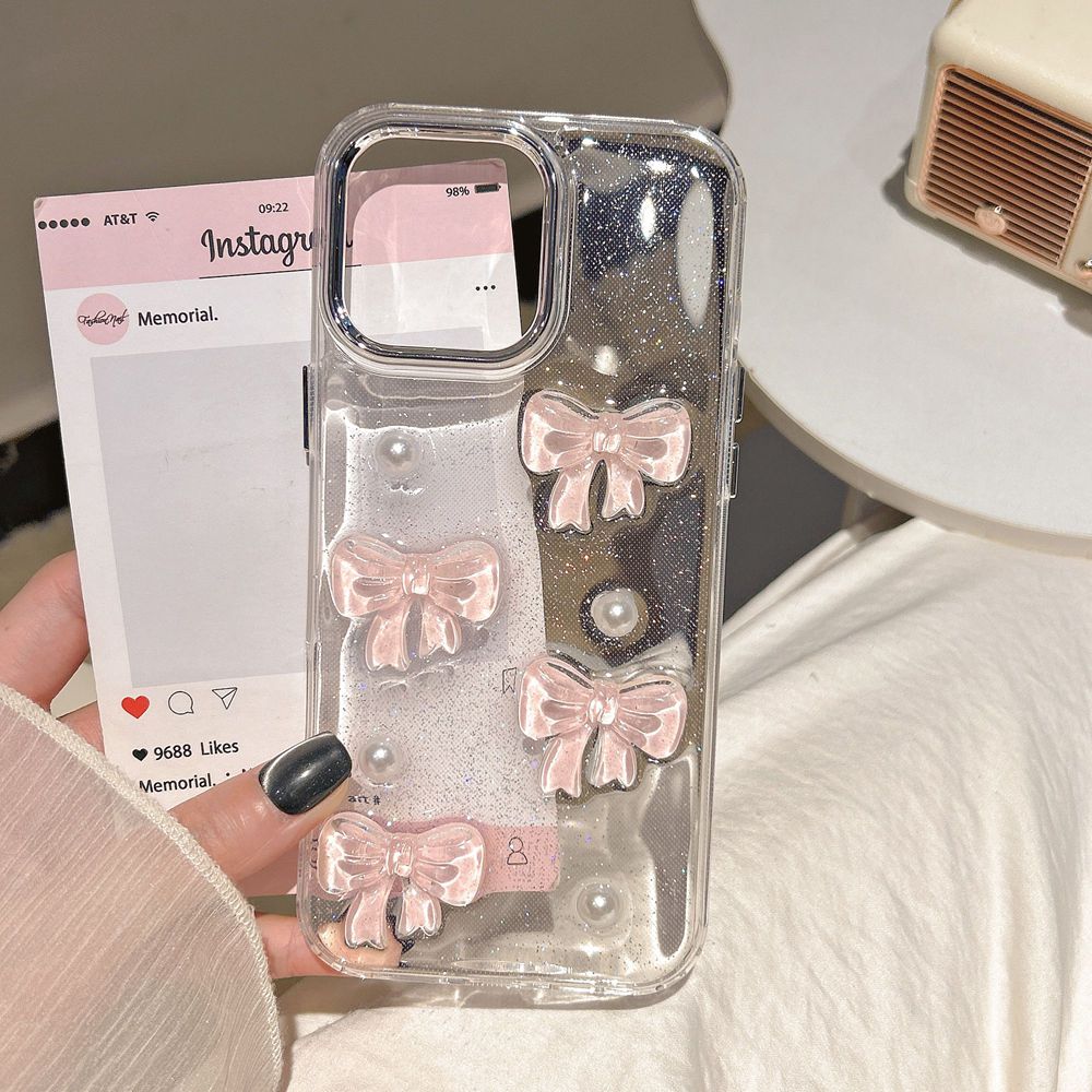 Phone Cases Pinterest - Kore Sevimli 3D Pembe Ilmek Inci