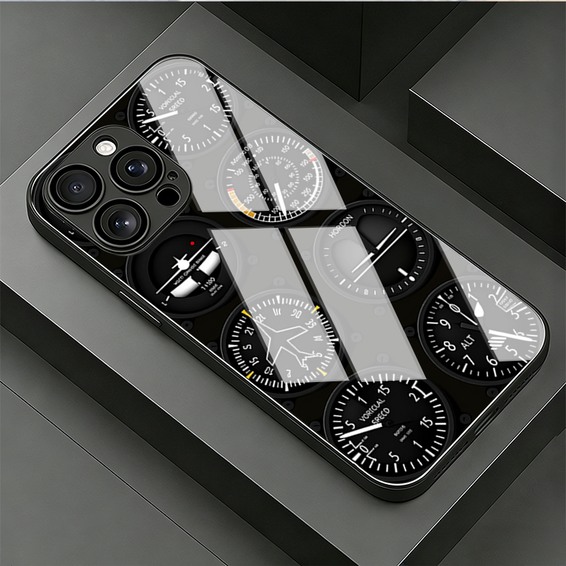 Phone Cases Aviation - Havacılık Aletleri Temperli Cam Telefon Kılıfı
