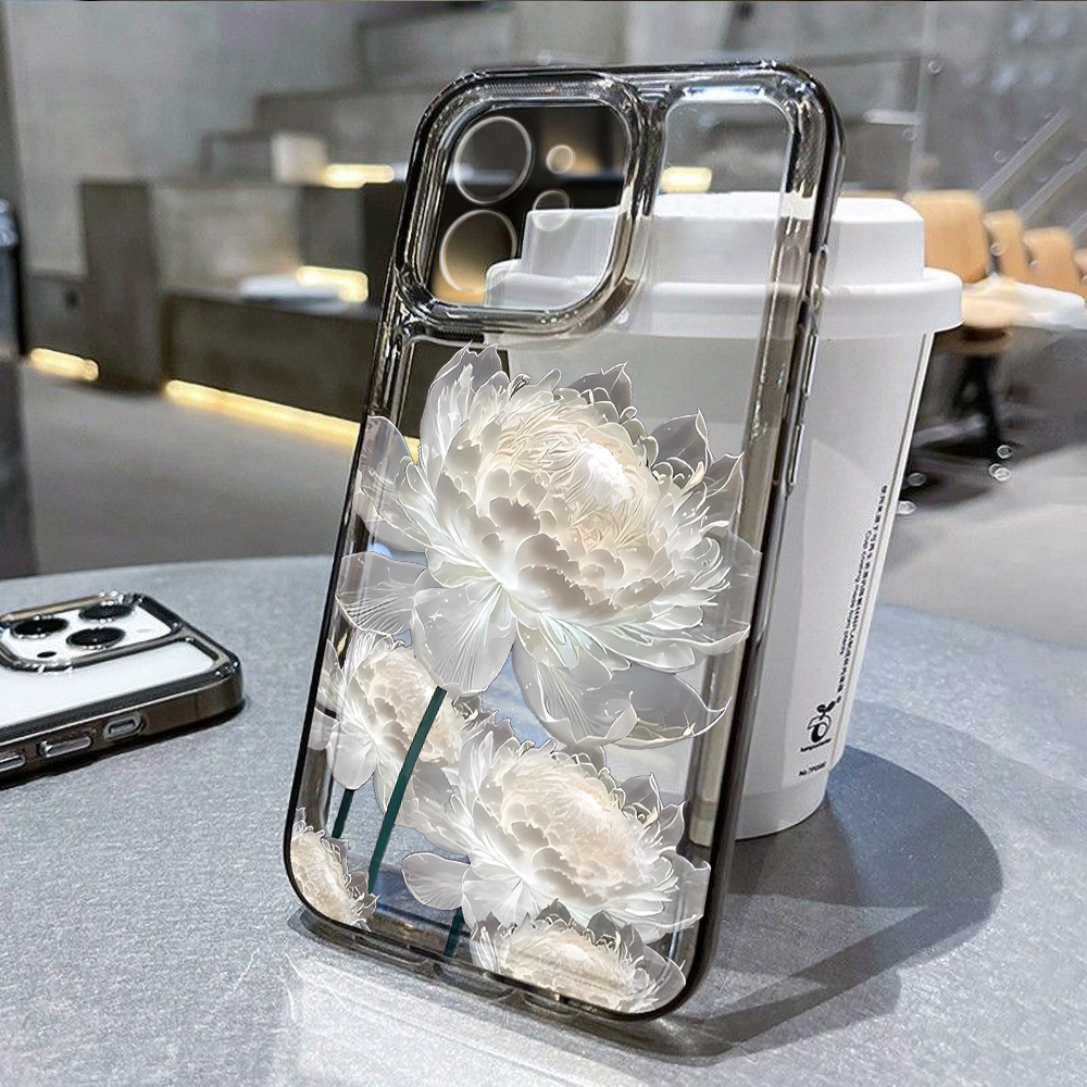 Phone Cases Dior - Lotus Çiçeği Şeffaf Telefon Kılıfı iPhone