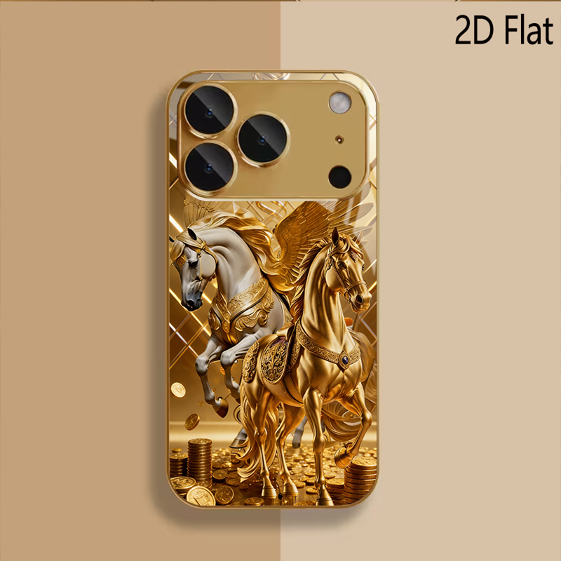 İki At Desenli Temperli Cam Ta - Phone Cases With Camera Cover incelemesi ve fiyatı