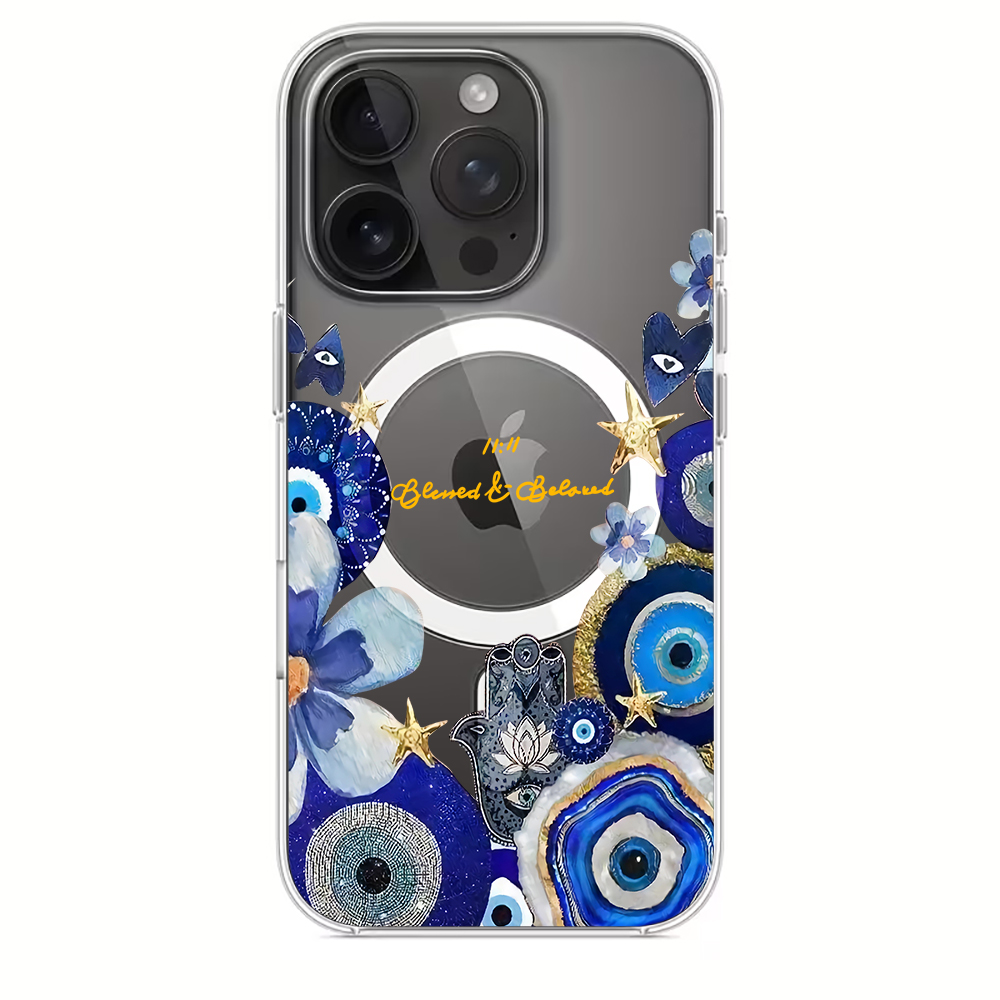 Mavi Nazar Boncuklu ve Çiçek D - Phone Cases Blue incelemesi ve fiyatı