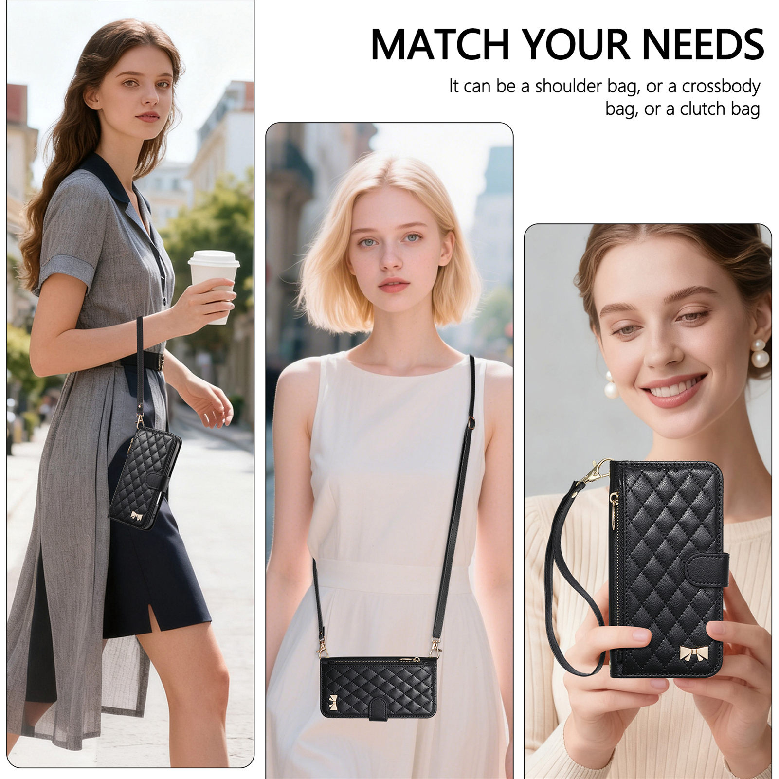 PU Deri Fermuarlı Çapraz Askıl - Flip Leather Case incelemesi ve fiyatı