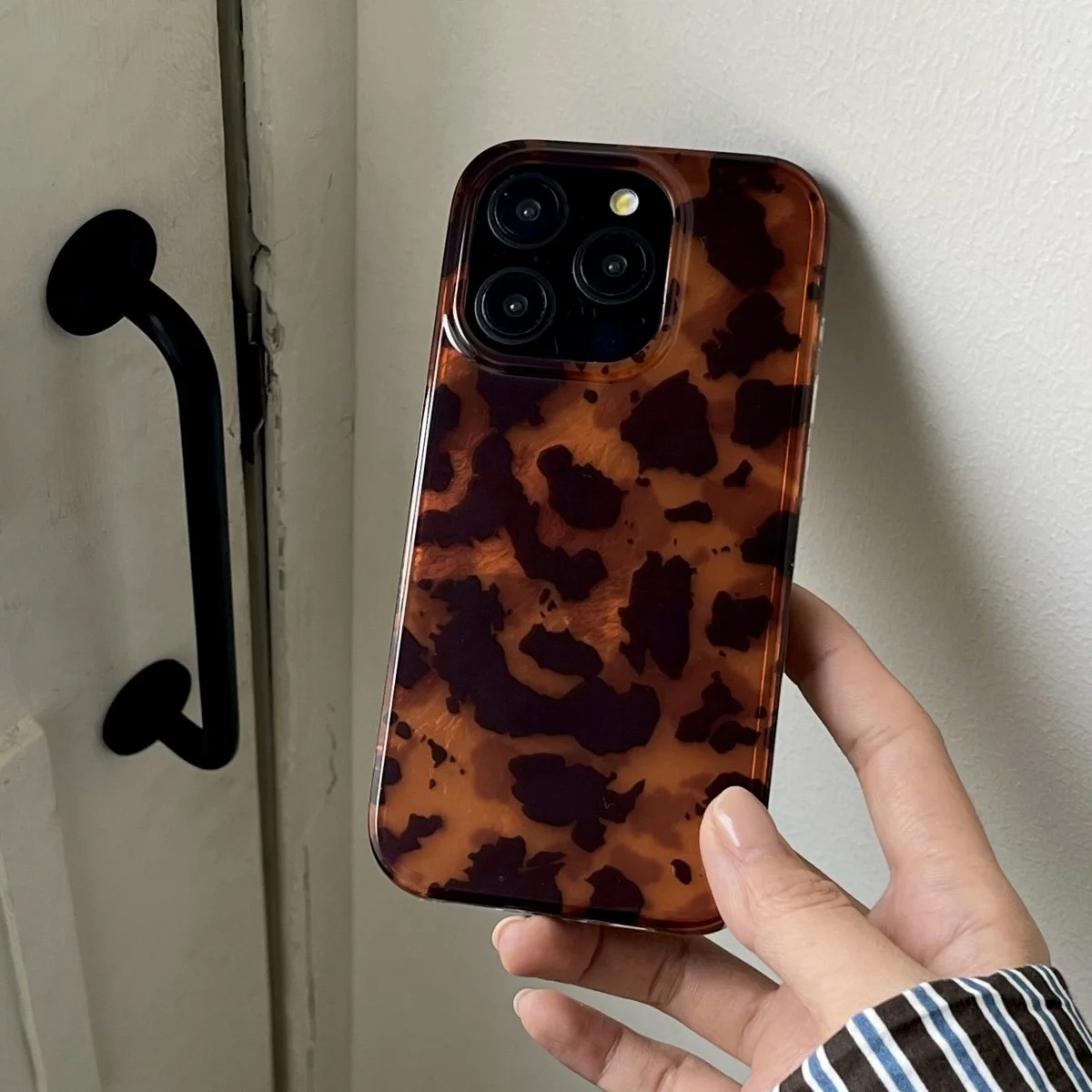 Retro Amber Dokulu Lazer Telef - Phone Cases Leopard Print incelemesi ve fiyatı