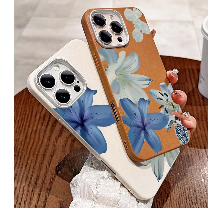 Şık Mavi Zambak Desenli Telefo - Phone Cases Blue incelemesi ve fiyatı