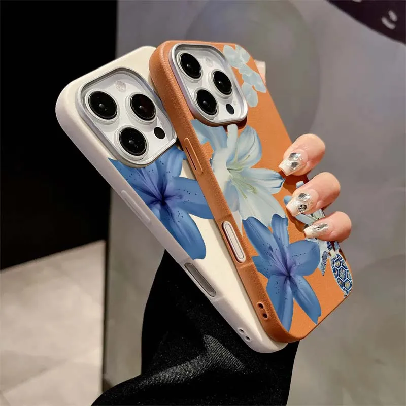 Şık Mavi Zambak Desenli Telefo - Phone Cases Blue incelemesi ve fiyatı