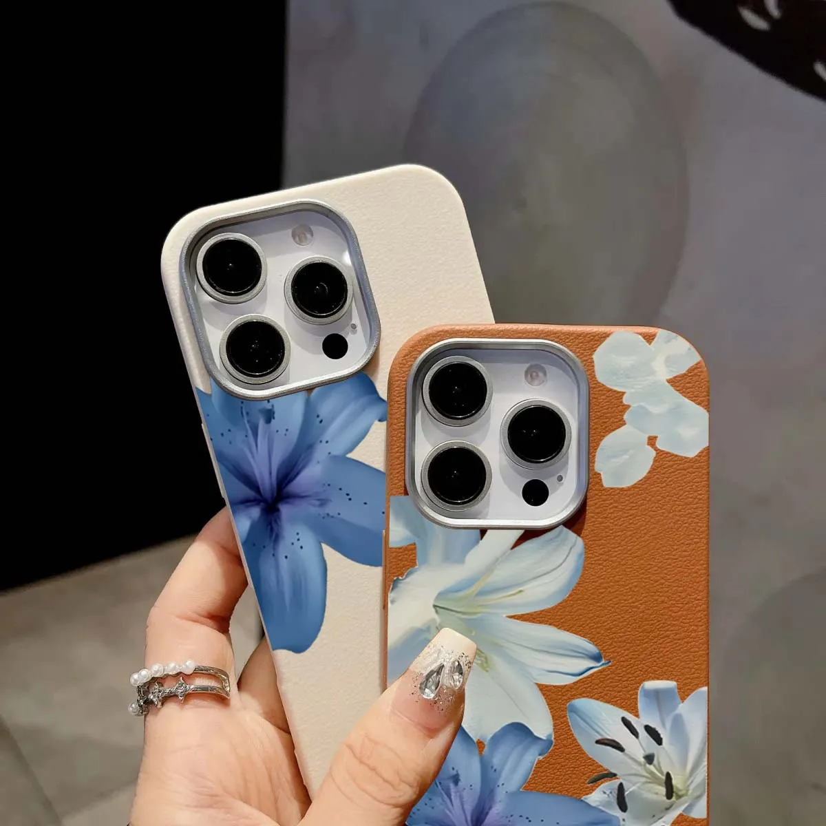 Şık Mavi Zambak Desenli Telefo - Phone Cases Blue incelemesi ve fiyatı