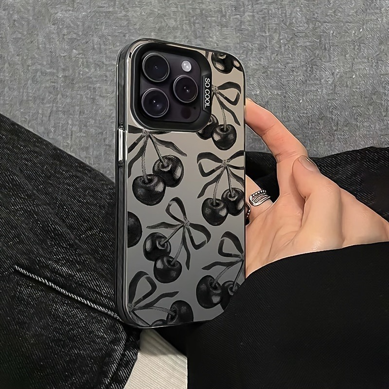 Siyah Fiyonklu Kiraz Desenli E - Phone Cases Pinterest incelemesi ve fiyatı