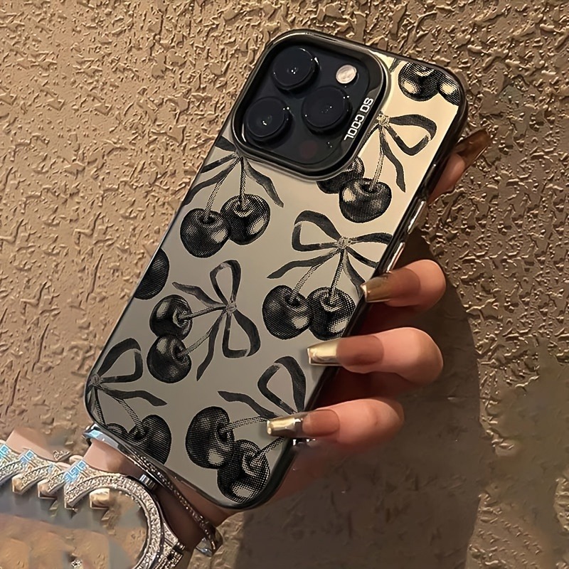 Siyah Fiyonklu Kiraz Desenli E - Phone Cases Pinterest incelemesi ve fiyatı