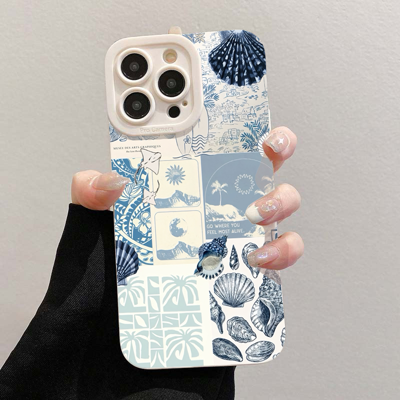 Okyanus Temalı Deniz Kabuğu ve - Phone Cases Blue incelemesi ve fiyatı