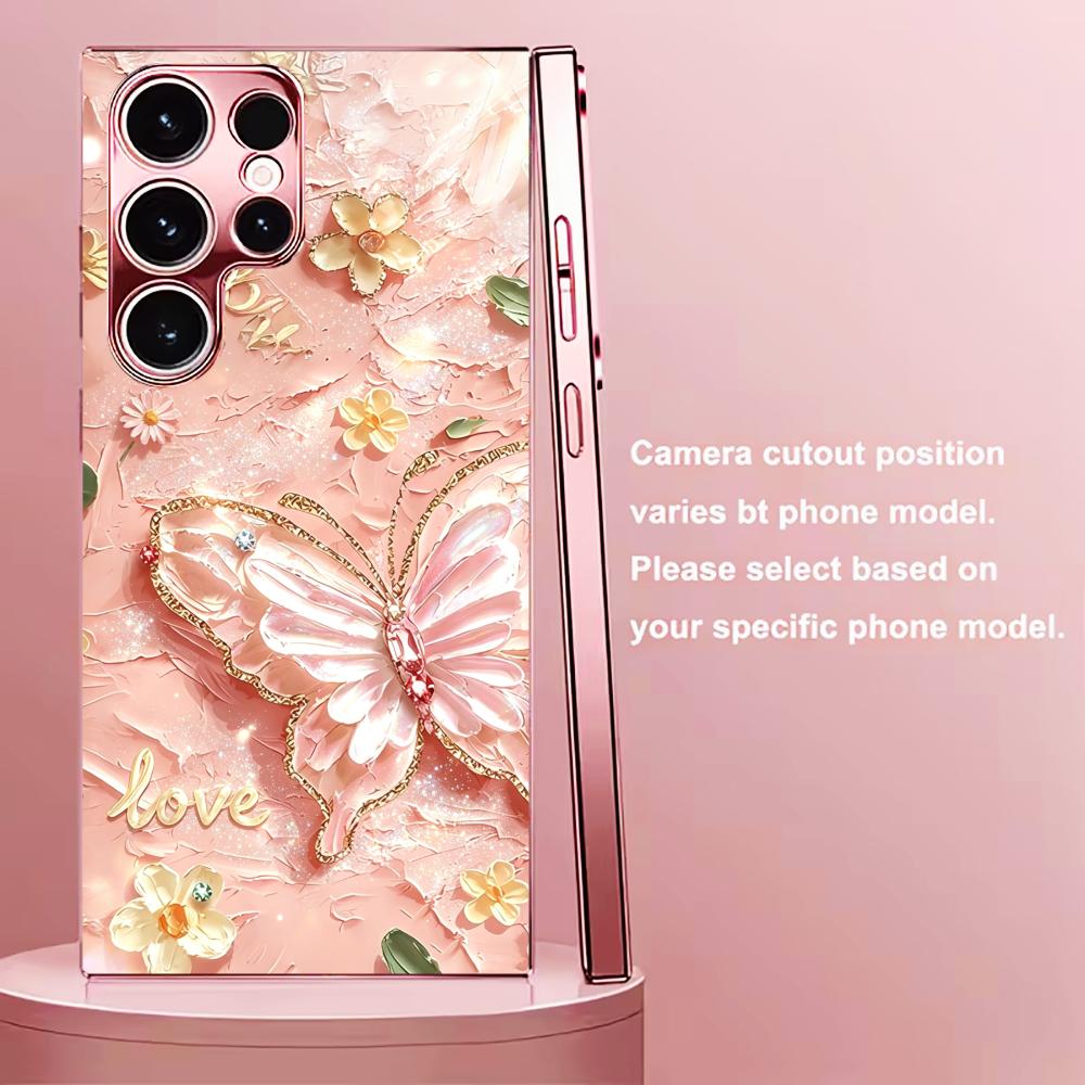 Pembe Simli Kelebek Desenli Mo - Phone Cases Quad Lock incelemesi ve fiyatı